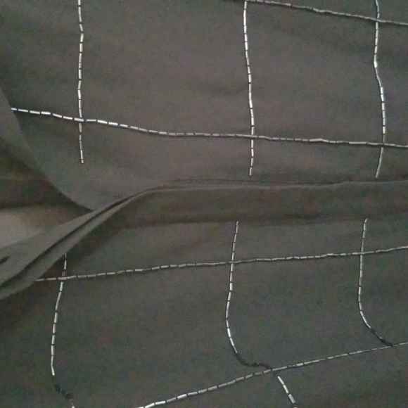 Sheer black blouse with beading RW&CO size Medium - Picture 5 of 6